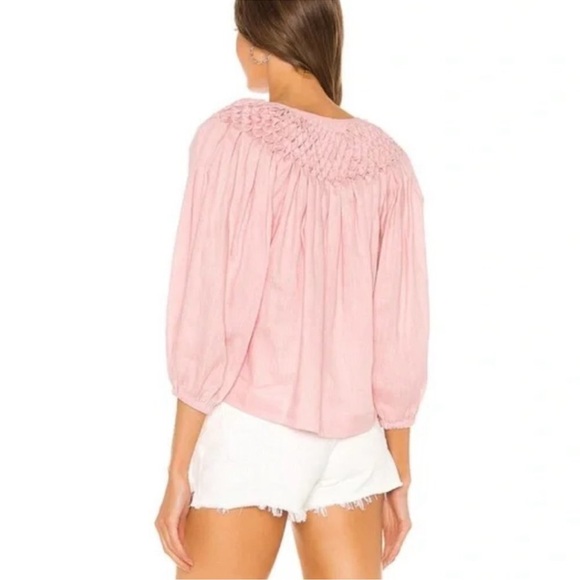 Innika Choo Pink Linen Blouse, Size 0, BNWT - Picture 6 of 7